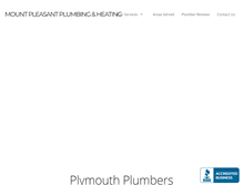 Tablet Screenshot of mountpleasantplumbingandheating.com